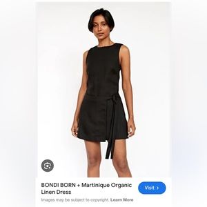 BONDI BORN MARTINIQUE Mini dress, linen material timeless summer dress. NWT